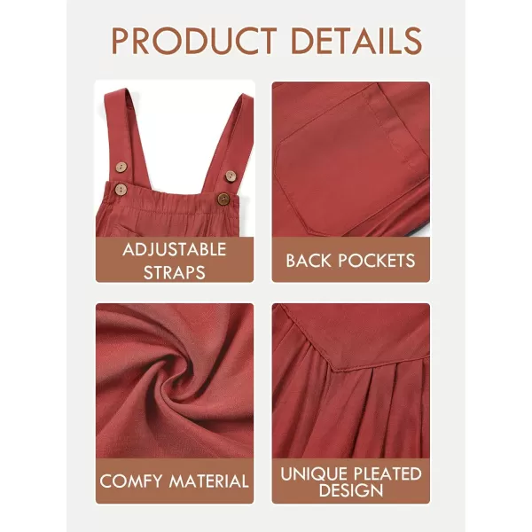 Haloumoning Girls Overalls Kids Casual Sleeveless Wide Leg Jumpsuit Loose Rompers with Pockets 5-14 Years