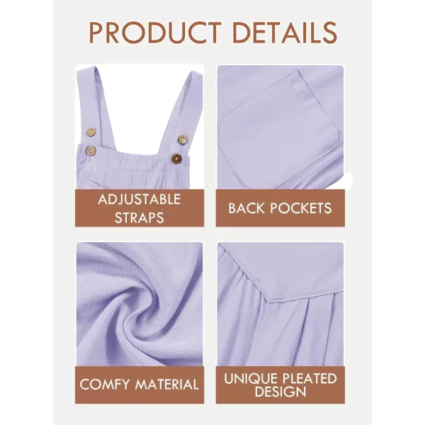 Haloumoning Girls Overalls Kids Casual Sleeveless Wide Leg Jumpsuit Loose Rompers with Pockets 5-14 Years