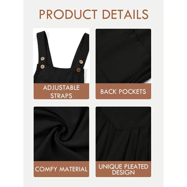 Haloumoning Girls Overalls Kids Casual Sleeveless Wide Leg Jumpsuit Loose Rompers with Pockets 5-14 Years