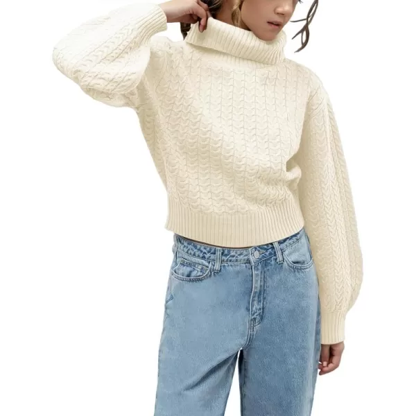 Girls Crop Turtleneck Sweaters Tops Kids Long Sleeve Fashion Cable Knit Chunky Cute Pullover Jumper Shirts 5-14 Years