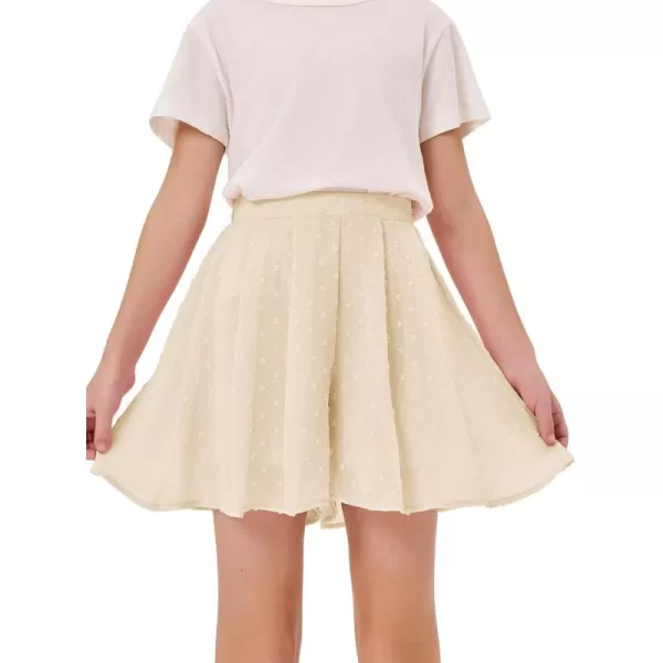 Girls Flowy Swiss Dot Skirts Shorts Kids Summer Elastic Waist Ruffle Skorts with Liner 4-14 Years