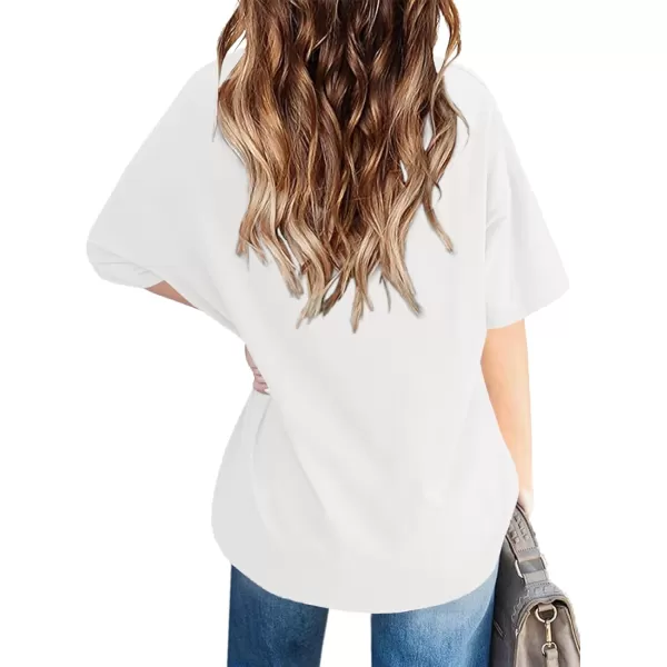 Girls Short Sleeve Oversized T Shirts Summer V Neck Casual Loose Tees Shirt Tops 3-14 Years