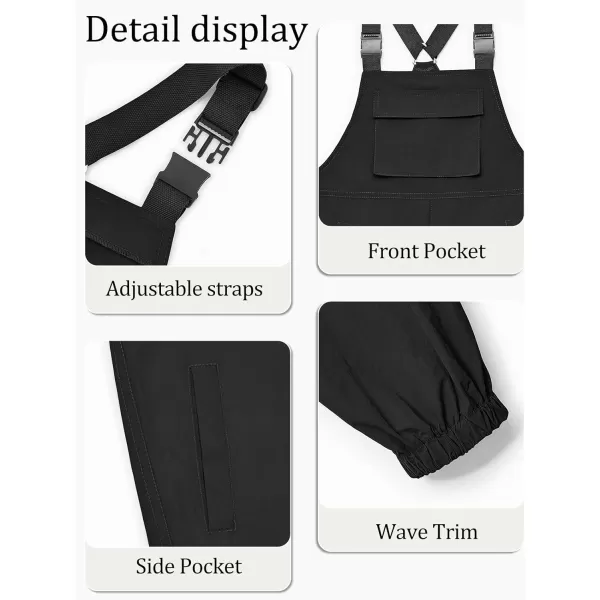 Haloumoning Girls Bib Overalls Summer Outfits Adjustable Strap Long Pants Casual Rompers Jumpsuits with Pockets 5-14 Years