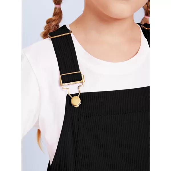Haloumoning Girls Corduroy Overall Shorts Kids Cute Romper Shortalls with Pockets 5-14 Years