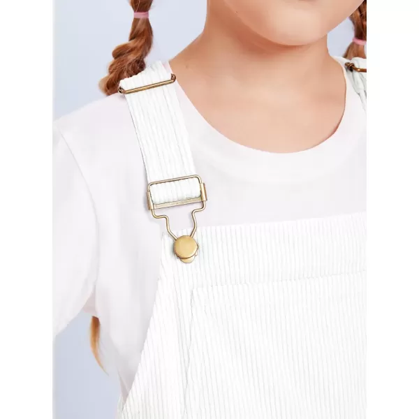 Haloumoning Girls Corduroy Overall Shorts Kids Cute Romper Shortalls with Pockets 5-14 Years