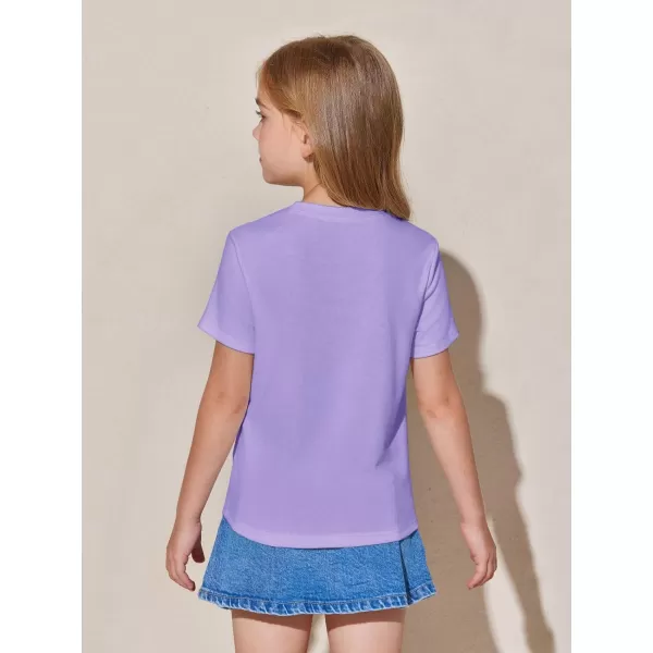 Haloumoning Girls Pleated T Shirts Kids Summer Short Sleeve Fashion Tops Tees 5-14 Years