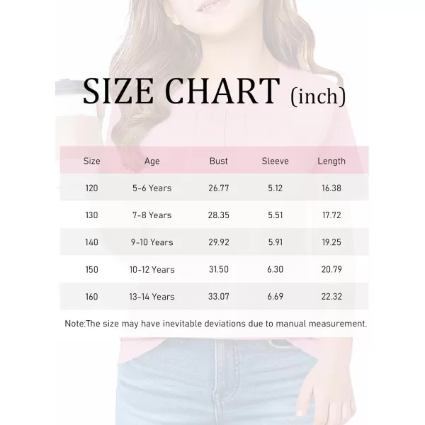 Haloumoning Girls Pleated T Shirts Kids Summer Short Sleeve Fashion Tops Tees 5-14 Years