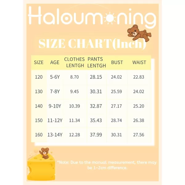 Haloumoning Girls Scoop Neck Sleeveless Jumpsuits Criss-Cross Back Long Pants Overalls With Pockets 5-14 Years
