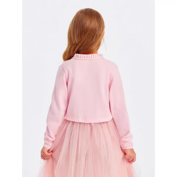 Girls Bolero Shrug Cardigan Sweaters Kids Long Sleeve Cropped Knit Sweater Tops 5-14 Years