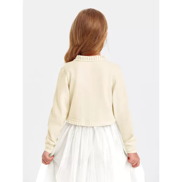 Girls Bolero Shrug Cardigan Sweaters Kids Long Sleeve Cropped Knit Sweater Tops 5-14 Years