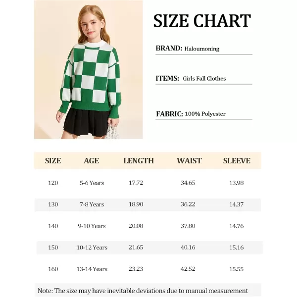Girls Sweaters Kids Fashion Plaid Mock Neck Pullover Sweater Tops 5-14 Years