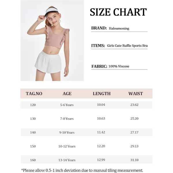 Girls Training Bra Cute Ruffle Sports Bra for Kids Comfort Dance Yoga Crop Top