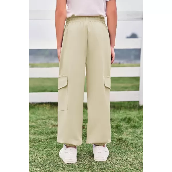 Haloumoning Boys Cargo Jogger Pants Casual Drawstring Elastic Waist Trousers 5-14 Years