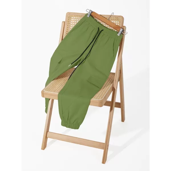 Haloumoning Boys Cargo Jogger Pants Casual Drawstring Elastic Waist Trousers 5-14 Years