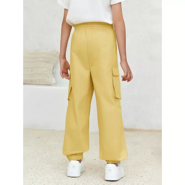 Haloumoning Boys Cargo Pants Casual Kids Joggers Elastic Waist Athletic Loose Straight Sweatpants 5-14 Years