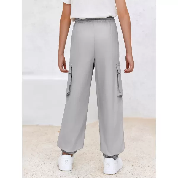 Haloumoning Boys Cargo Pants Casual Kids Joggers Elastic Waist Athletic Loose Straight Sweatpants 5-14 Years
