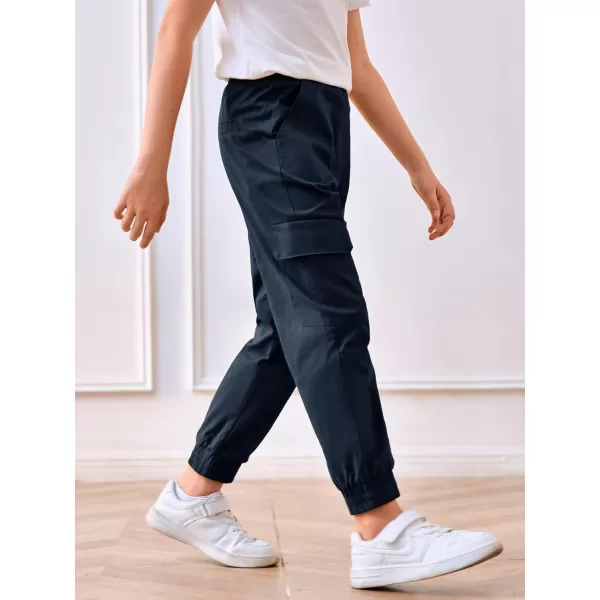 Haloumoning Boys Cargo Pants Kids Casual Elastic Waist Jogger Pants with Pockets 5-14 Years