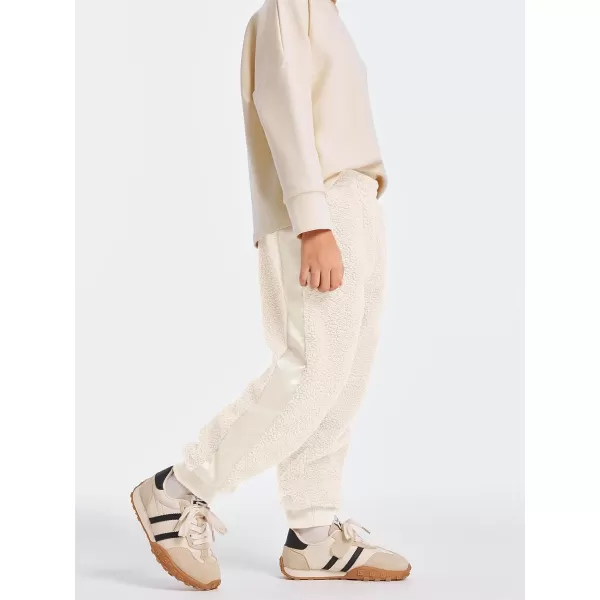 Haloumoning Boys Side Stripe Fleece Joggers Casual Elastic Waist Warm Pants with Pockets