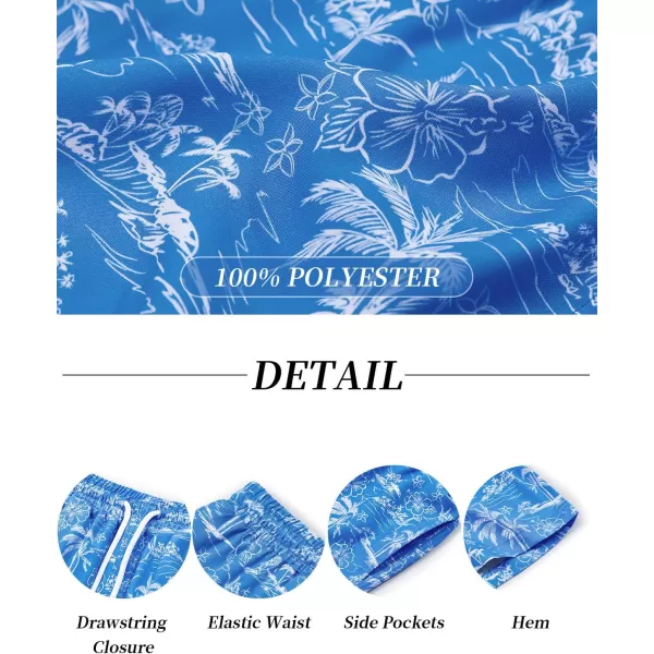 Haloumoning Boys Swim Trunks with Compression Liner Swim Shorts Quick Dry 2 in 1 Beach Shorts 5-14Y