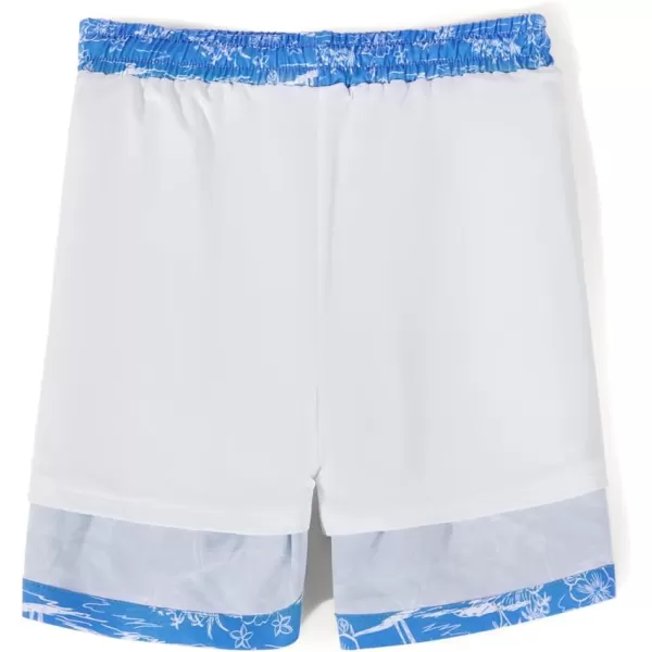 Haloumoning Boys Swim Trunks with Compression Liner Swim Shorts Quick Dry 2 in 1 Beach Shorts 5-14Y