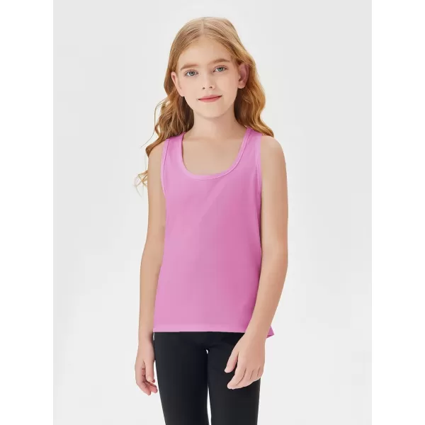 Haloumoning Girls Athletic Tank Tops Racerback Sleeveless Dry Fit Active Sports Running Yoga Shirts
