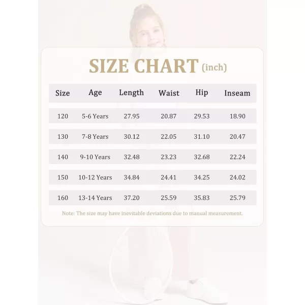 Haloumoning Girls Cargo Pants High Elastic Waist Kids Straight Leg Twill Trousers with Pockets 5-14 Years