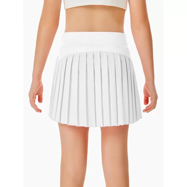 Haloumoning Girls Pleated Skirts with Shorts Athletic Tennis Skorts Sport Performance Skirt with Pockets 4-14 Years
