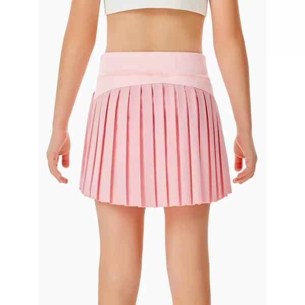 Haloumoning Girls Pleated Skirts with Shorts Athletic Tennis Skorts Sport Performance Skirt with Pockets 4-14 Years