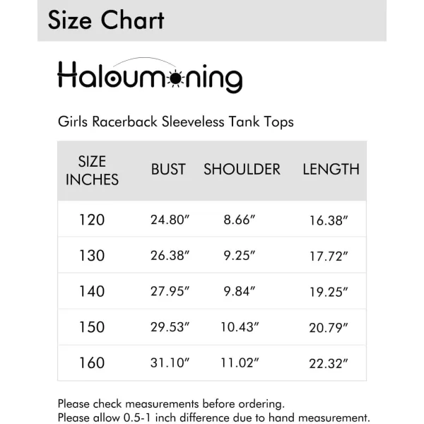 Haloumoning Girls Tank Tops Kids Sleeveless Athletic Lightweight Cute Summer Top Dancewear 5-14 Years
