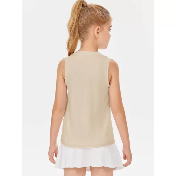 Haloumoning Girls Tank Tops Kids Sleeveless Athletic Lightweight Cute Summer Top Dancewear 5-14 Years
