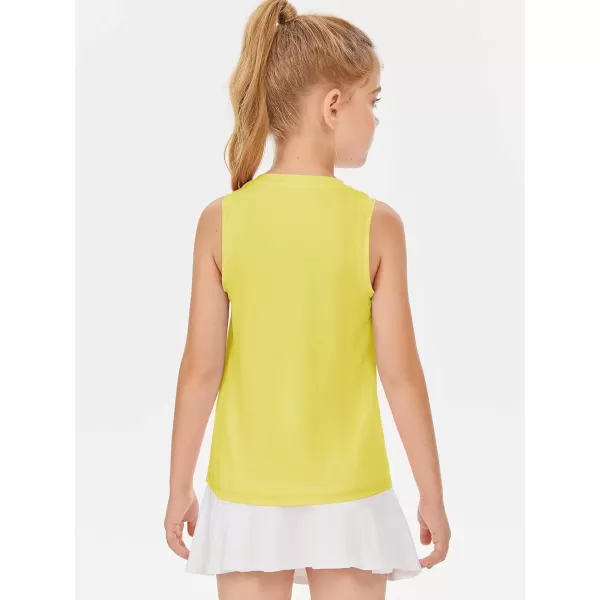Haloumoning Girls Tank Tops Kids Sleeveless Athletic Lightweight Cute Summer Top Dancewear 5-14 Years