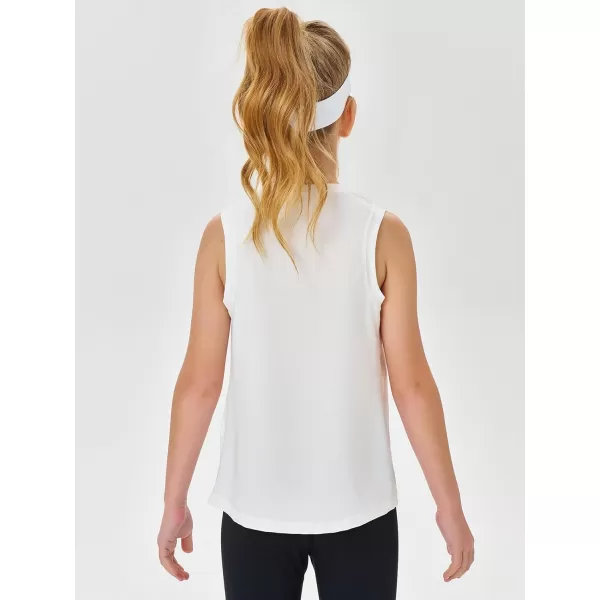 Haloumoning Girls Tank Tops Kids Sleeveless Athletic Lightweight Cute Summer Top Dancewear 5-14 Years