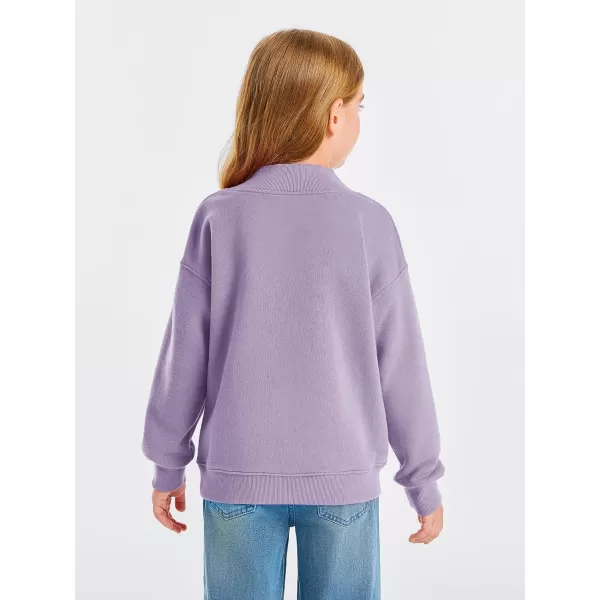 Haloumoning Girls Turtleneck Oversized Sweatshirts Kids Fashion Pullover Long Sleeve Top Clothes 5-14 years