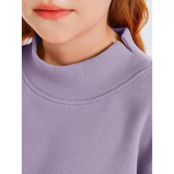 Haloumoning Girls Turtleneck Oversized Sweatshirts Kids Fashion Pullover Long Sleeve Top Clothes 5-14 years