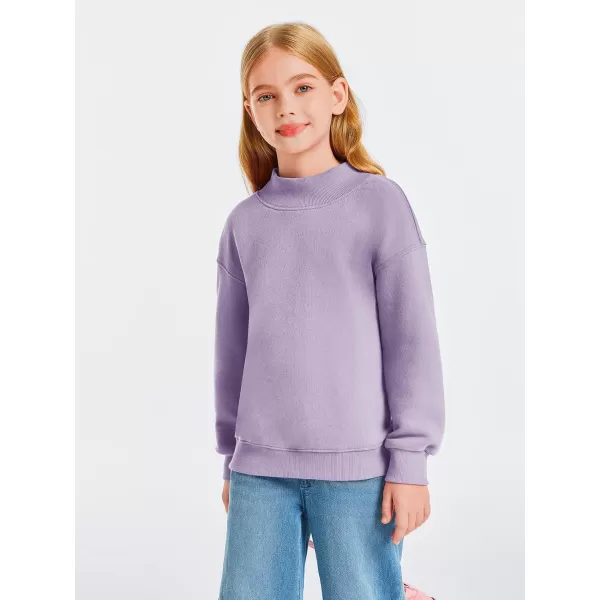 Haloumoning Girls Turtleneck Oversized Sweatshirts Kids Fashion Pullover Long Sleeve Top Clothes 5-14 years