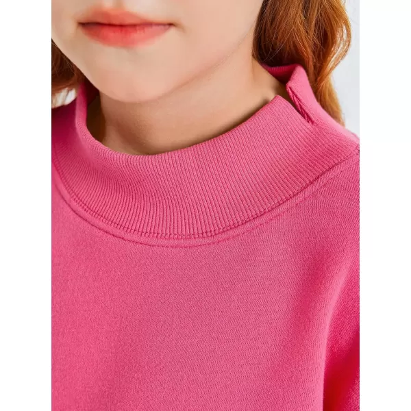 Haloumoning Girls Turtleneck Oversized Sweatshirts Kids Fashion Pullover Long Sleeve Top Clothes 5-14 years