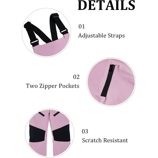 Haloumoning Kids Girls Winter Essential Insulated Snow Bibs Waterproof Warm Ski Pants Overalls