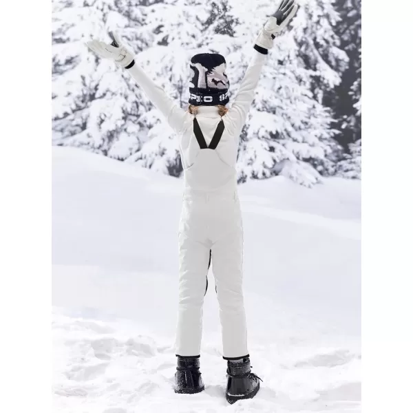 Haloumoning Kids Girls Winter Essential Insulated Snow Bibs Waterproof Warm Ski Pants Overalls
