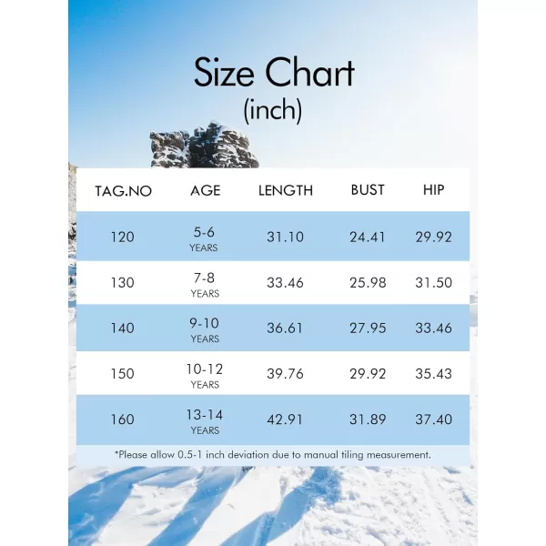 Haloumoning Kids Girls Winter Essential Insulated Snow Bibs Waterproof Warm Ski Pants Overalls