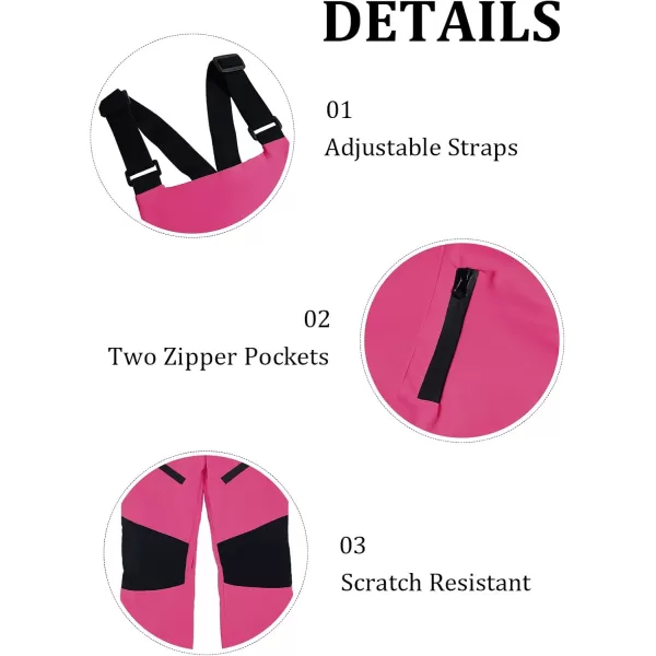 Haloumoning Kids Girls Winter Essential Insulated Snow Bibs Waterproof Warm Ski Pants Overalls