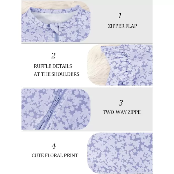 Haloumoning Newborn Baby Girl Floral Two Way Zipper Bodysuit Infant Rompers Clothes