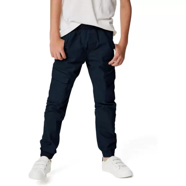 Haloumoning Boys Cargo Pants Kids Casual Elastic Waist Jogger Pants with Pockets 5-14 Years