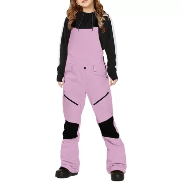 Haloumoning Kids Girls Winter Essential Insulated Snow Bibs Waterproof Warm Ski Pants Overalls