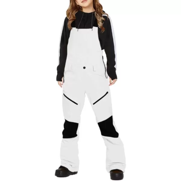 Haloumoning Kids Girls Winter Essential Insulated Snow Bibs Waterproof Warm Ski Pants Overalls