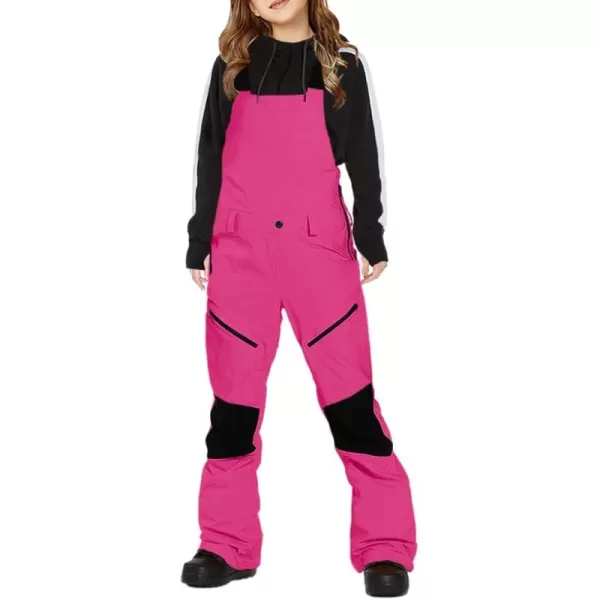 Haloumoning Kids Girls Winter Essential Insulated Snow Bibs Waterproof Warm Ski Pants Overalls