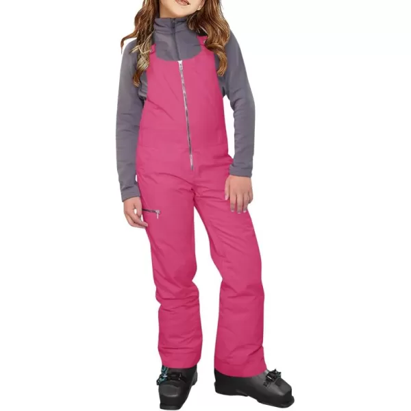 Haloumoning Kids Snow Bibs Girls Ski Pants Waterproof Insulated Snowboard Overalls Snowsuit 5-14 Years