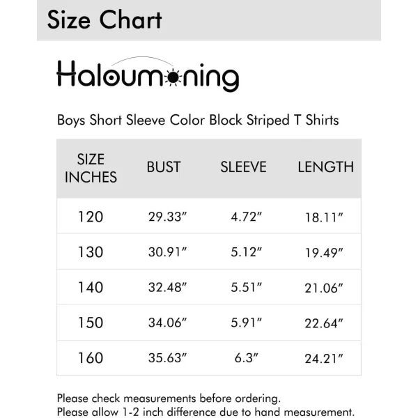 Haloumoning Boys Short Sleeve T Shirts Crew Neck Striped Fashion Tees Tops Little Big Kids