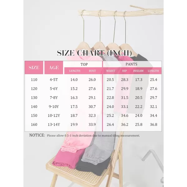 Haloumoning Girls 2 Piece Jogger Pant Sets Outfits Summer Cap Sleeve T Shirts Clothing Set 4-14 Years