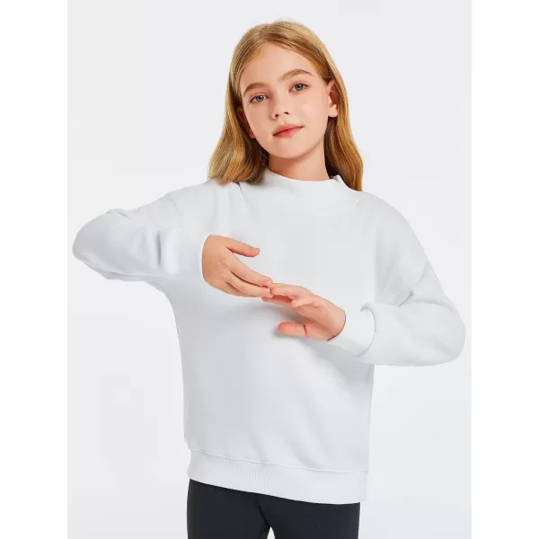 Haloumoning Girls Turtleneck Oversized Sweatshirts Kids Fashion Pullover Long Sleeve Top Clothes 5-14 years