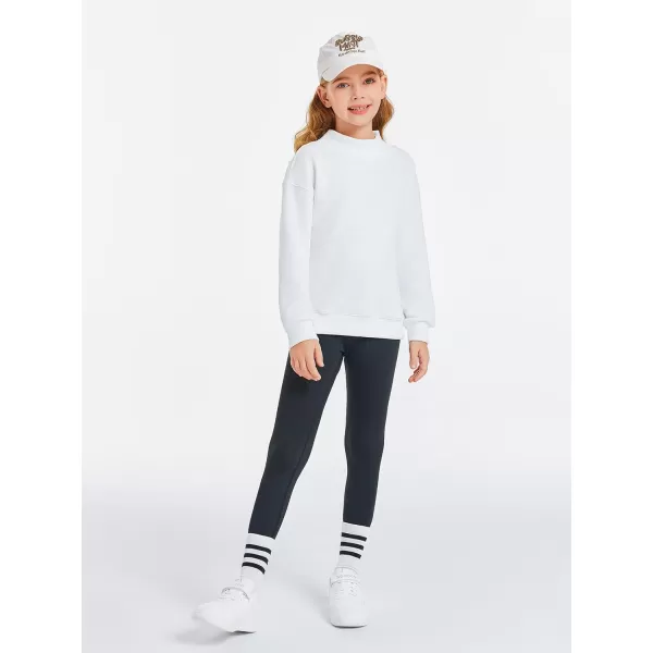 Haloumoning Girls Turtleneck Oversized Sweatshirts Kids Fashion Pullover Long Sleeve Top Clothes 5-14 years